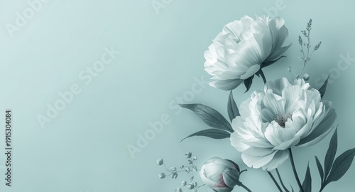 Turquoise backdrop featurin...