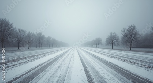 Winter outdoor park with an...