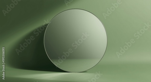 Round reflective mirror fea...