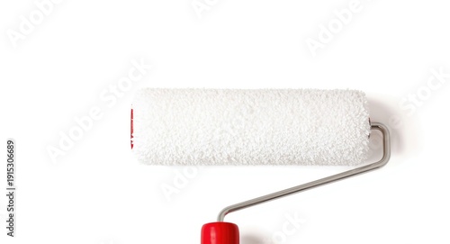 White textured paint roller...