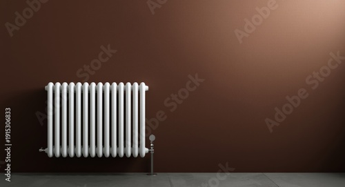 white modern radiator with ...