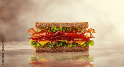 Wholesome club sandwich lay...