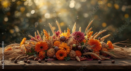 Traditional harvest altar f...