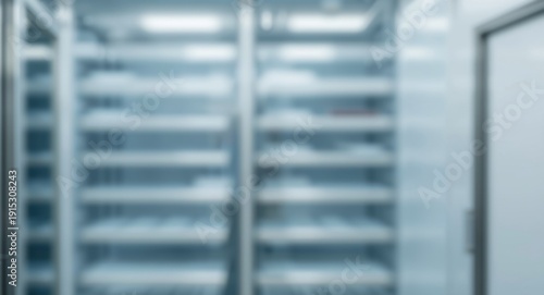 Blurred medical freezer bac...