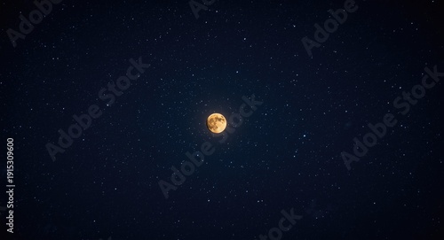 Moon casting vivid light ov...