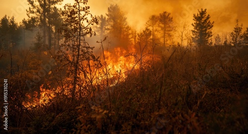 A wildfire begins in parche...