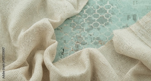 Textured summer linen fabri...
