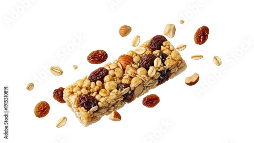 Granola cereal bar png healthy snack bar png nuts seeds raisins png energy bar png transparent background image