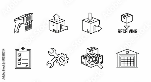 Illustrations of various services and activities related to home and business Vector