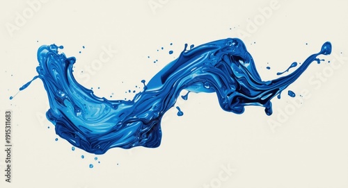 Fluid blue paint splash cra...