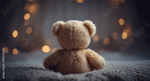 Teddy bear seen from behind...