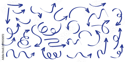 Set of line bounce jump arrows vector illustration