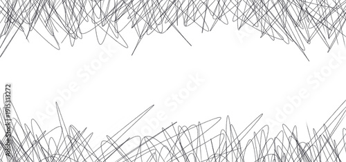 Hand-drawn scribble border with white center