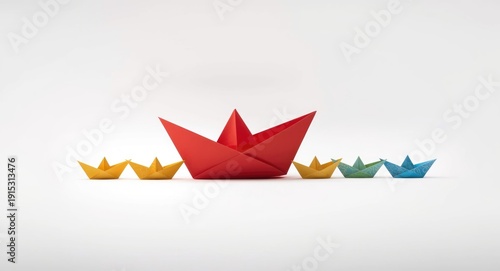 Leadership concept portraye...