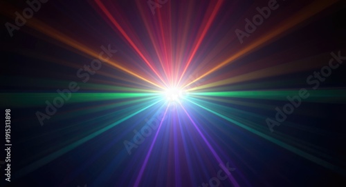 Radiant abstract light burs...