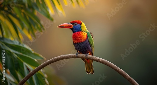 Tropical bird with vivid co...