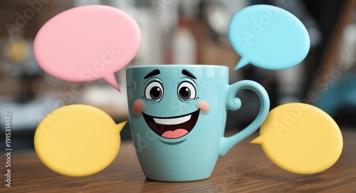 Talking coffee cup surround...