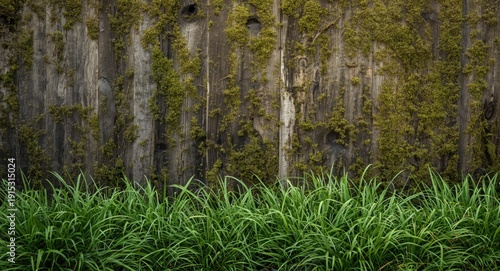 Weathered wooden wall with ...