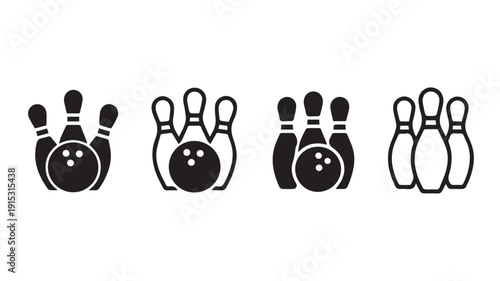 Bowling ball and pin icon