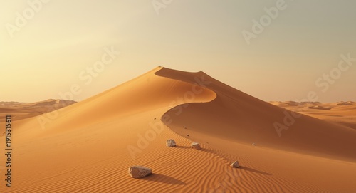 Natural desert dunes depict...