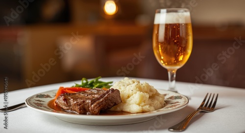 Delicious dinner served on ...