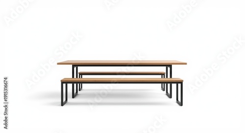 Minimalist table and bench ...