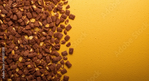 Overhead flat lay of chocol...
