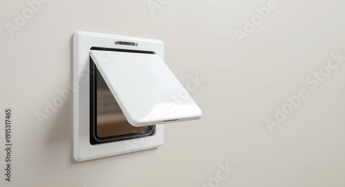 Small white pet door instal...