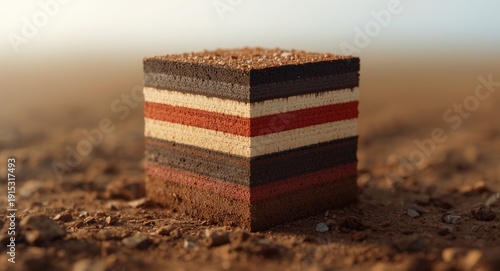 Soil profile depiction with...