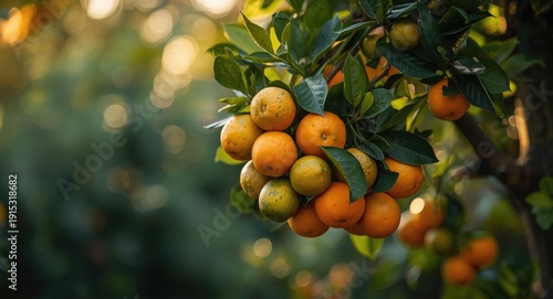 Outdoor citrus fruit cluste...