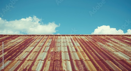 Weathered corrugated metal ...
