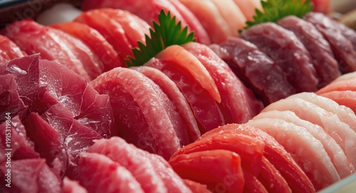 Japanese sashimi seafood ar...