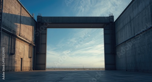 Minimalist industrial site ...