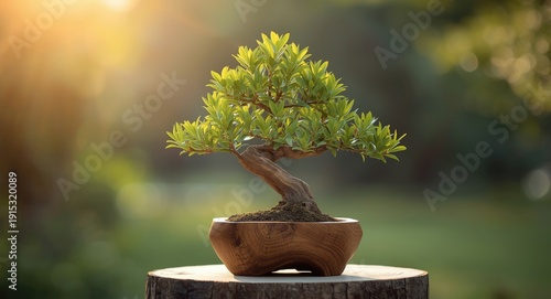 Wooden stand holding a coco...