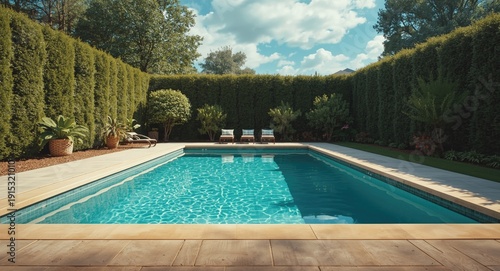 Elegant rectangular swimmin...