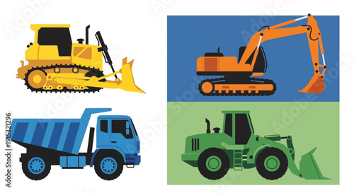 Heavy machinery equipment for construction and excavation work.