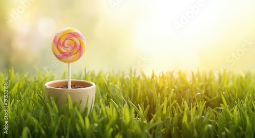 Cheerful spring scene with ...
