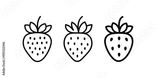 Strawberry line icon, outline vector illustration of fresh sweet berry, healthy fruit sketch, natural food, organic ingredient, dessert