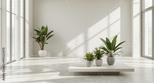 Modern empty room design wi...