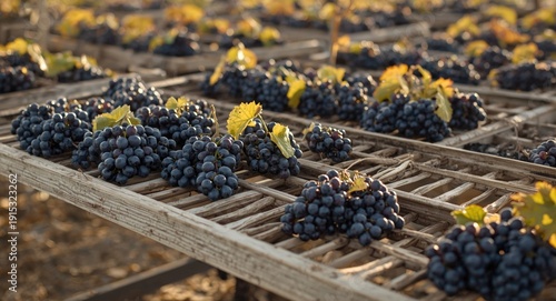 Grapes in the drying phase ...