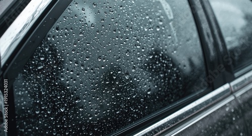 Shimmering captured raindro...