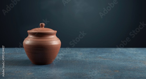 Rustic pottery clay jar and...