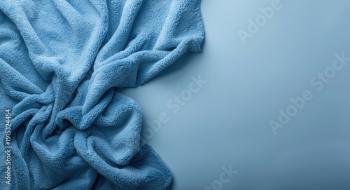 Overhead shot of soft blue ...