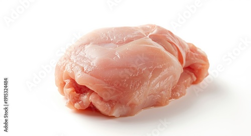 Raw boneless chicken thigh ...