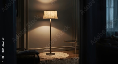 Floor lamp faintly illumina...
