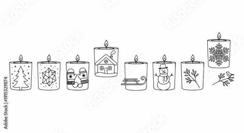 Assorted framed artworks showcasing various themes and illustrations Vector