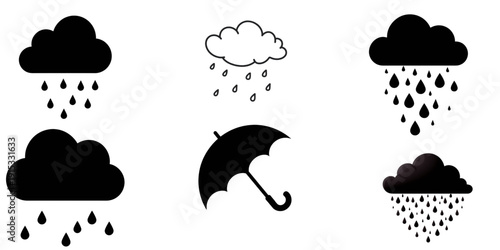 set of black hats vector