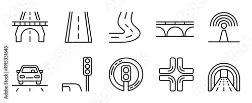 Road Icon street highway vector illustration