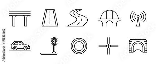 Road Icon street highway vector illustration