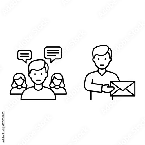 People communicating in different ways